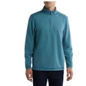 Tommy Bahama switch it up reversible quarter zip cotton blend sweater size L